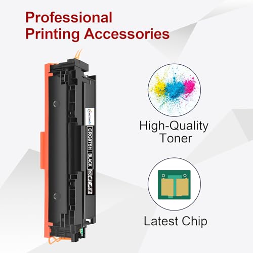 Image of 075H Toner Cartridge Replacement for Canon 075H Toner 075 075H High Yield Work for Canon Color imageCLASS MF662Cdw MF663Cdw MF665Cdw LBP646Cdw LBP647Cdw LBP640 MF660 Printer (4 Pack)