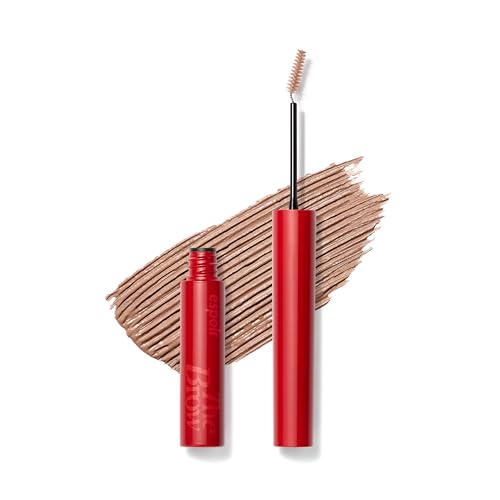 Image of Espoir The Brow Color Fixing Cara #8 Ash Beige 0.1 fl oz - Tinted Eyebrow Mascara, Long-Lasting Brow Gel with Skinny Brush, Natural Brow Coloring for Women & Men, Korean Brow Makeup