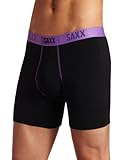 Saxx Men's Fiesta Boxer, Purple/Black, Large