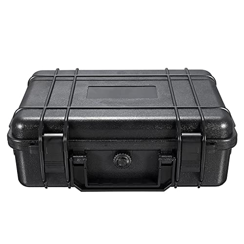Custodia rigida impermeabile con custodia in spugna organizer di sicurezza per fotocamera, Nero, 230*185*95MM, Semplice