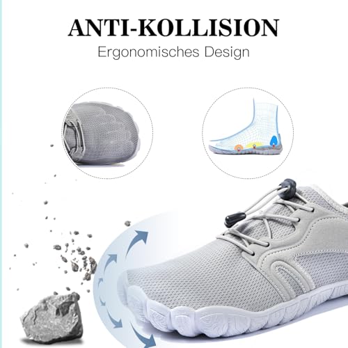 Image of Men's Hike Barefoot Quick-Dry Sports Shoes Wide Toe Aqua for Swim Diving Surfing Kayaking Pool Beach Walking