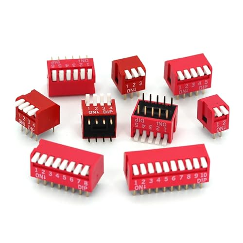 Interrupteur à glissière 8 broches couleur marron avec pas compact de 1.27 mm