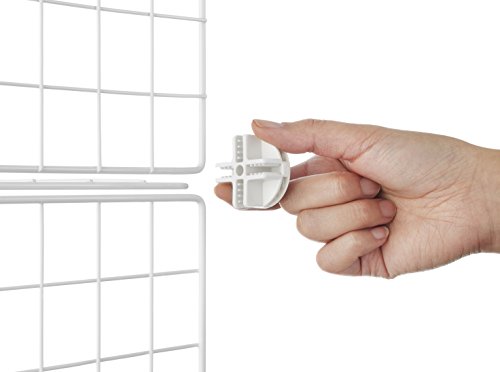 Whitmor Storage Cubes Stackable Interlocking Wire Shelves -White (Set Of 4) #TOP3