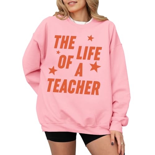 The Life Of A Teacher Hoodie The Life Of A Teacher Sweatshirt Crew & Hooded Neck Long Sleeve Tops4