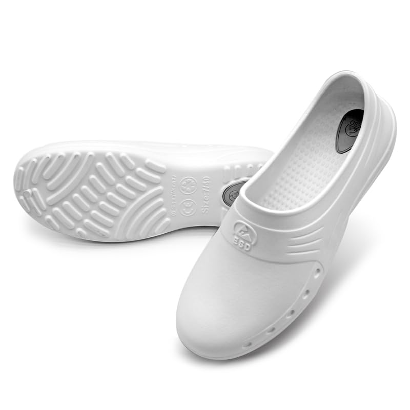Women Slippers, Non Slip Work Shoes, Waterproof, Oil Resistant and Anti-Static, Suitable for Hospital Doctors, Nurses, Kitchen, Laboratory, Healthcare Or Home Use3