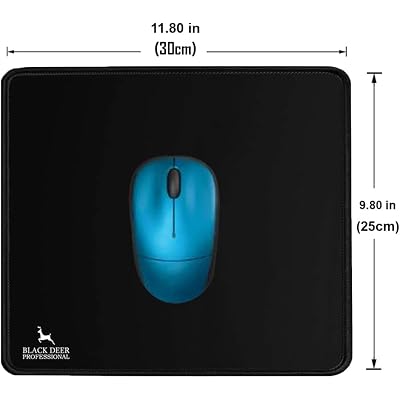 Black Deer Gaming Mouse Pad, Mouse Pad, Edge Stitched, Anti-Slip Base, Office Type, Smooth Surface, Desk Pad (30x25 S)