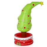 Jetec 4.17 ft Inflatable Christmas Tree Inflatable Cooler Christmas Tree Beverage Drinking Cooler Star Topper Container for Xmas Winter Party Indoor Home Garden Lawn