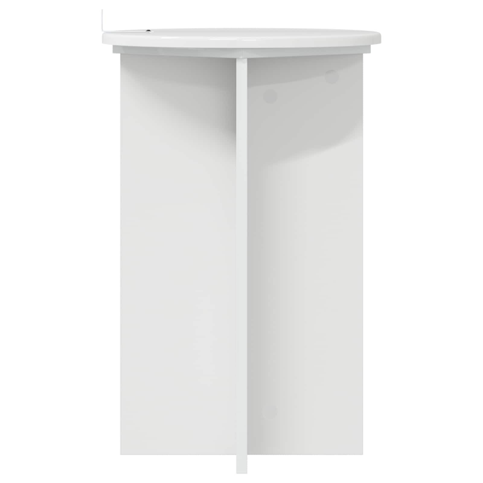 Set di 2 supporti per piante, in legno, colore bianco