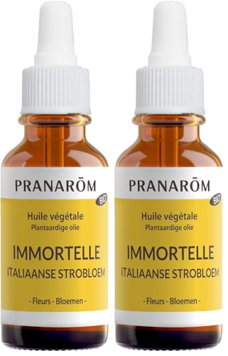 Pranarôm Huile Végétale Immortelle Bio Helichryse Italienne Sommité Fleurie 30 ml (Lot de 2)