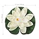 Seerosen Künstlich5 STK Künstliche Lotusblume Schwimmende Teichdekoration Seerose Ornament für Gartenterrasse Pool Aquarium Dekoration (Weiß)