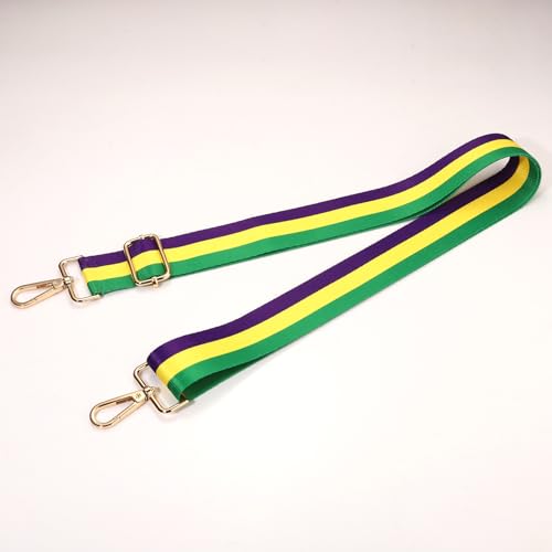 Image of Mardi Gras Purse Strap Replacement Mask Fleur De Lis Purse Strap Purple Crossbody Bag Strap Parade Party Favors
