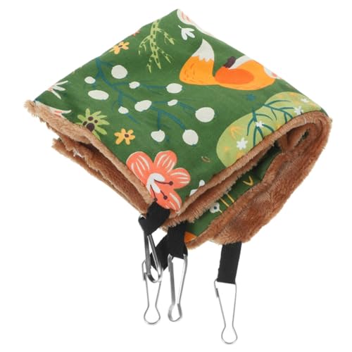 LIOOBO グライダー暖かい二層サンドイッチハンモック チンチラハンギングベッド ねずみ 鶏舎 ネスト 豚 モルモットのハンモック ペット カメ ぬいぐるみ ハムスター 鳥かご リス コットン