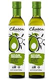 Chosen Foods 100% Pure Avocado Oil 16.9 oz. (2 Pack), Non-GMO for High-Heat Cooking, Frying, Baking,