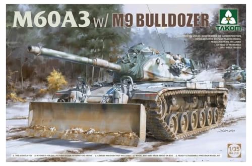 TAKOM 2137 M60A3 Maquette de Char avec Fixation M9 Bulldozer 1/35