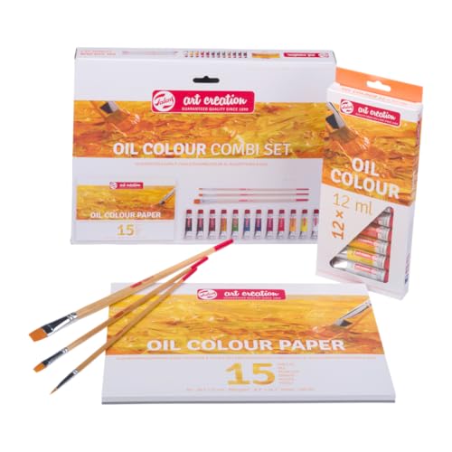 Talens Art Creation Set Combinado de Papel Óleo 12x12 ml Set de...