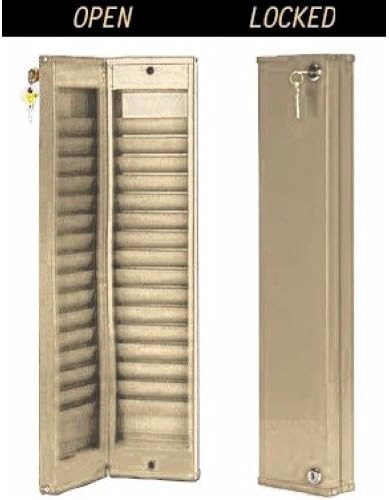 VIC Sentry Model Custom30 Lockable Security ID Card Rack, 30 Pocket, Black