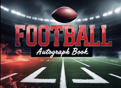 Autograph Book Football: Portable Scrapbook for Signatures of Sports Players, Teammates, Coaches, or Friends. Add Photos or Stickers. 100 Pages.