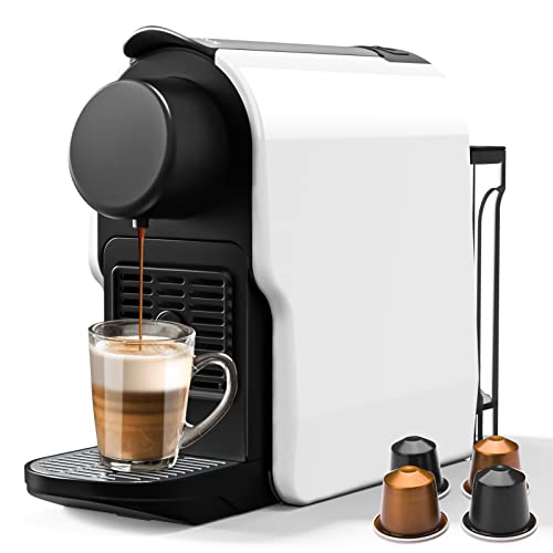 Espresso Machine, Single-Serve Coffee Maker Programmable Buttons For Espresso And Lungo, Coffee Machine With Italian 20 Bar High Pressure Pump, 25Oz Removable Reservoir, Auto-Shutoff, Km-C0518A-W #TOP7