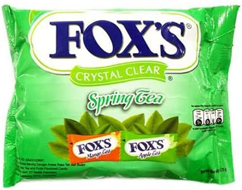 Fox's Crystal Clear Spring Tea Candy, 125 g, Green & White
