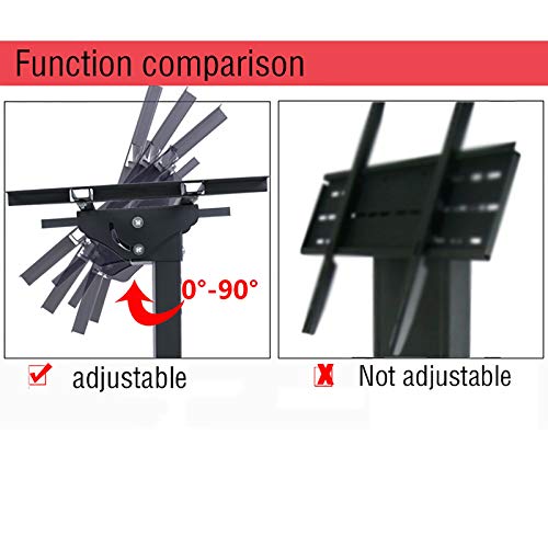 Soporte móvil para TV de 32-75 pulgadas, ajustable en altura miniatura 5