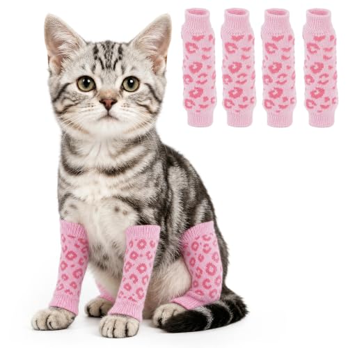 Image of ROZKITCH 4PCS Dog Leg Covers to Prevent Licking & Scrathing | Soft Knitting, Stretchy Fit Sleeves, Helps Reduce Licking, Dog & Cat Friendly, Easy to Wear, Daily Leg Coverage