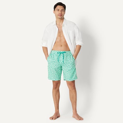Image of Amazon Essentials Men's 9 inch Swim Trunks with Mesh Lining, Pockets, Drawstring Closure