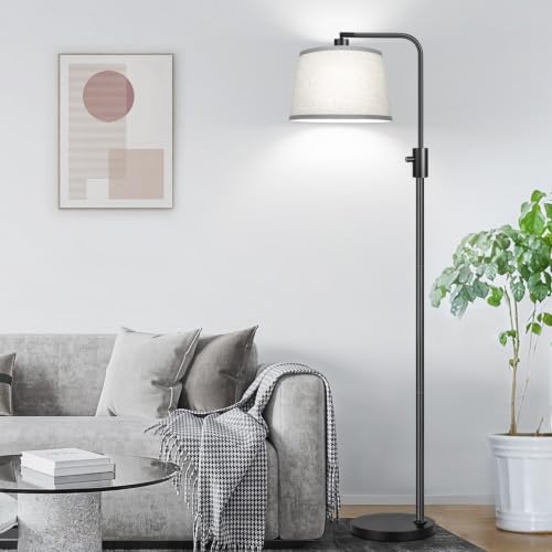Image of 【Upgraded】 Dimmable Floor Lamp, 1000 Lumens LED Edison Bulb Included, Arc Floor Lamps for Living Room Modern Standing Lamp with Gray Shade, Tall Lamps for Living Room Bedroom Office Dining Room