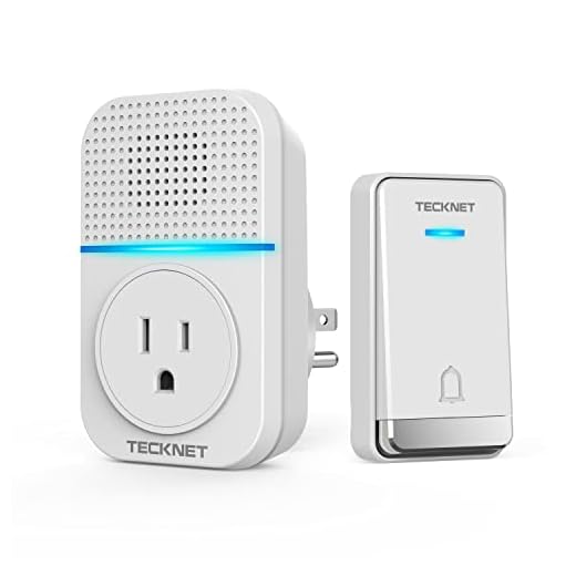 TECKNET Self-Powered Wireless Doorbells for Home, 1300ft No Battery Need Waterproof Door Bell Push Button Chime Kit, Cordless Plug in Classroom Doorbell with 32 Chimes/LED Light/5-Level Volume