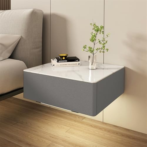 Table de nuit flottante moderne bois massif pour ranger votre chambre