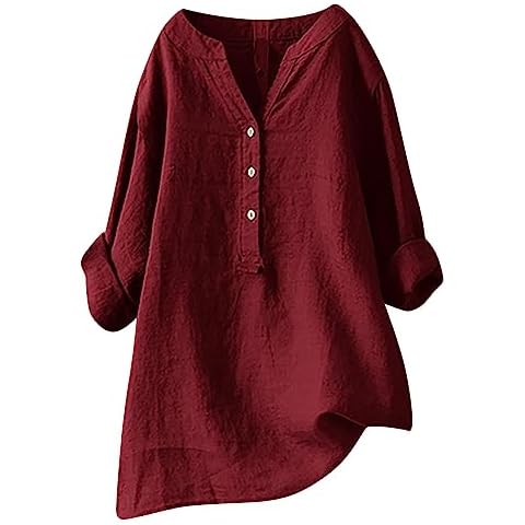 Haut en coton et lin pour femme - Generic Cover