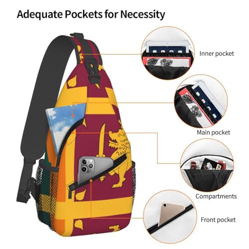 Mochila Unisex con diseño de bandera de Sri Lanka miniatura 4