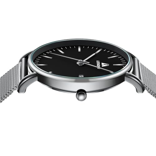 Image of LN LENQIN Mens Watches Waterproof Stainless Steel Watch for Men Analog Quartz Fashion Business Designer Wristwatch