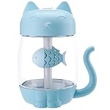 USB Cat Cool Mist Humidifier, 3 in 1 350ml Polyme Water Mist Mode & Auto Shut-Off, Vency Baby...