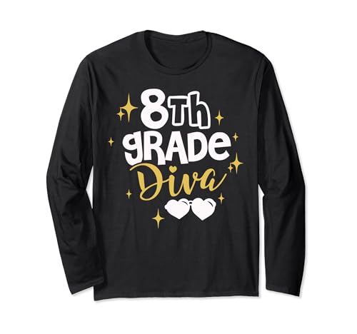 Funny Back to School Graphic 8th Grade - Class Diva! Long Sleeve T-Shirt