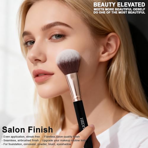 Save 50% on HEDIVIA Black Makeup Brushes Set - 14 Pcs Professional - Image 5