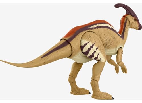 Image of Mattel Jurassic World The Lost World Hammond Collection Dinosaur Action Figure, Parasaurolophus Dino Toy with 20 Articulations, 12 Inches Long