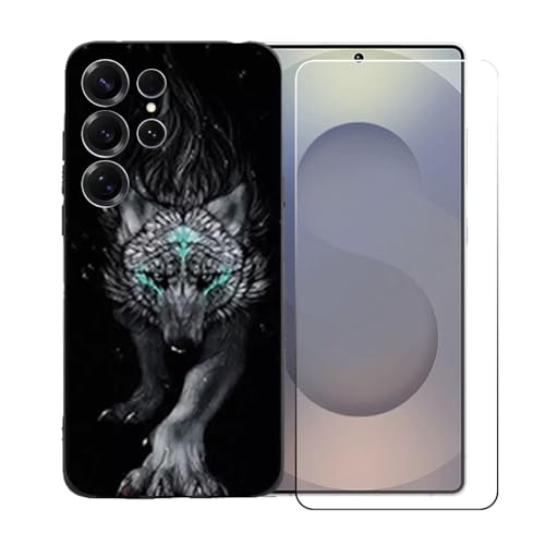 LCEHTOGYE �K�p XUANMEIKE S24 Ultra +�����K���X�X�N���[���v���e�N�^�[�p�P�[�X�A�K�p XUANMEIKE S24 Ultra (6,9")�ƌ݊����̂���u���b�N�\�t�gTPU�V���R���Q���P�[�X�ی�J�o�[ LLM22