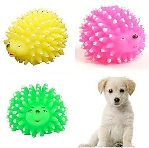 Woofy Puppy Squeaky Rubber Interactive Toy | Playing Natural Rubber Sound chew Toys | Funny Teeth Cleaning Toy Pets and Dogs - Pack of 1 (Hedgehog) (B0BQ3Q3X1M) Amazon Price History, Amazon Price Tracker