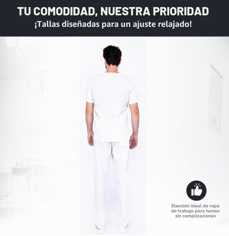MAZALAT work wear Uniforme Sanitario Mujer | Uniforme Sanitario Hombre – Conjunto Unisex Casaca y Pantalón | Pijama Médico | Cómodo, Ligero y Ideal Para Uso Diario Profesional