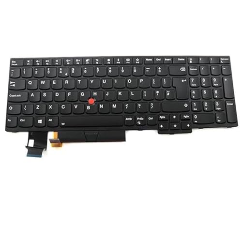 Clavier PC portable Lenovo E590 E595 noir avec touches édition UK fluides