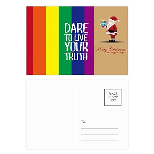 Cartes postales arc-en-ciel Live Your Truth pour partager vos messages de fierté