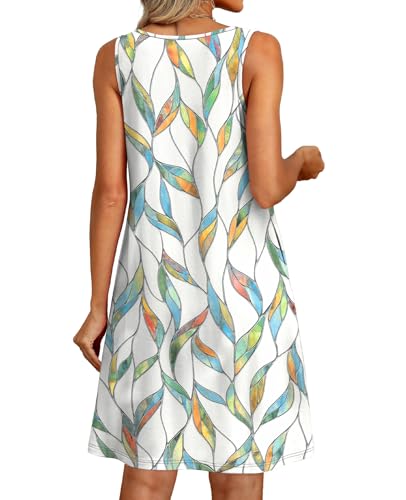 Image of Sundresses for Women Summer Dresses 2025 Beach Vacation Clothes Floral Swim Cover Up Resort Wear M