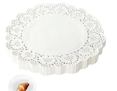 Lot de 150 petits napperons ronds en papier de 11,4 cm pour gâteau, napperon en papier blanc, dessous de verre pour mariage, gâteaux, desserts