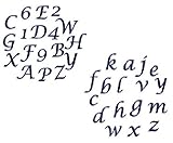 FMM Alphabet and Number Script Tappits Set Cutter(upper & lower case)