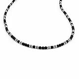 SAGA GIOIELLI® Collana Uomo con pietre naturali lapislazzuli e inserti in Acciaio Inox - R...