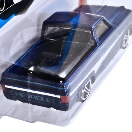 Image of Hot Wheels 1:64 Scale 83 Chevy Silverado Then and Now for Ages 3 and Up by Small CLAP (Blue)