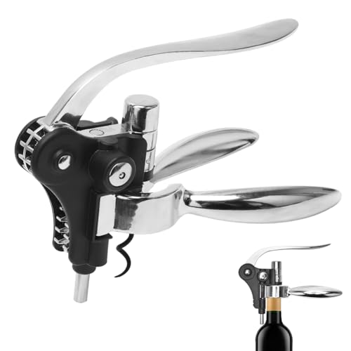CEWROM Cavatappi professionale in lega di zinco, cavatappi a leva, set regalo per vino cavatappi apribottiglie, per tutti i tipi di sughero, regalo per uomini e donne