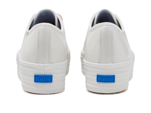 Image of Keds Women's Triple Up Leather White Pearlized Ballet Leather 8 Medium