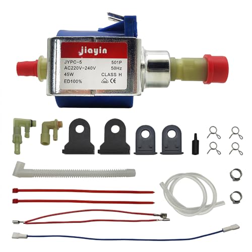 Jiayin JYPC-5 501P Pompe à eau à membrane 45 W 230 V AC, 9 bar 550 cc/min, pompe vibrante pour balai à vapeur, défroisseur à vapeur, machine à expresso – Composant d'appareil interne, modèle jiayin