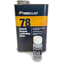 Fibre Glast Polyester Fiberglass Resin & Hardener Kit - Easy-To-Use Resin With Hardener Dries Fast For Boat Repair Kits, Auto Part Layups & Laminating - 1 Quart, Made In USA